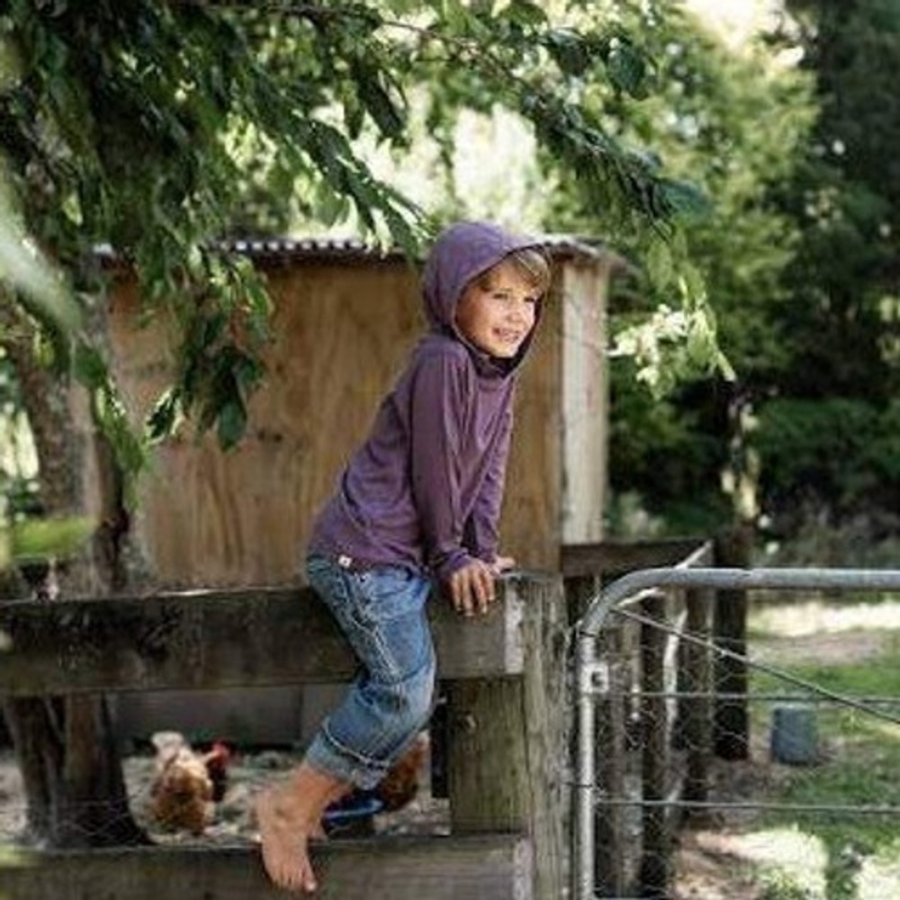 Nui Organics Trailhead Hoodie Plum 6Y New With Tags